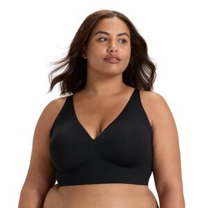 Auden‎ Luxury Collection Black Wireless Seamless Longline Bralette Bra Size 1X